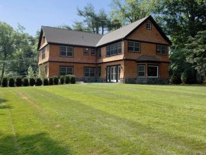 rye ny exterior of shingle style home design by demotte architects
