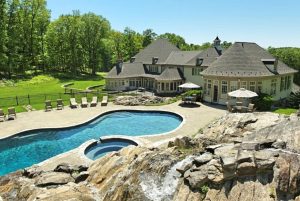 French Country home with pool house in Westchester County NY