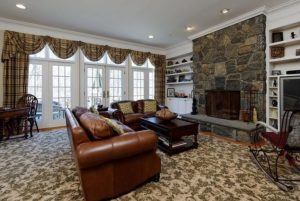Shingle style home in Westchester County NY family room