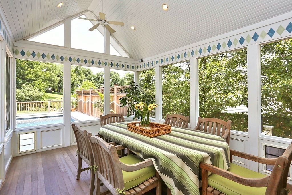 Westchester County NY home remodel by DeMotte Architects screened porch