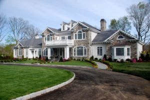 front of greenwich ct custom home by demotte architects