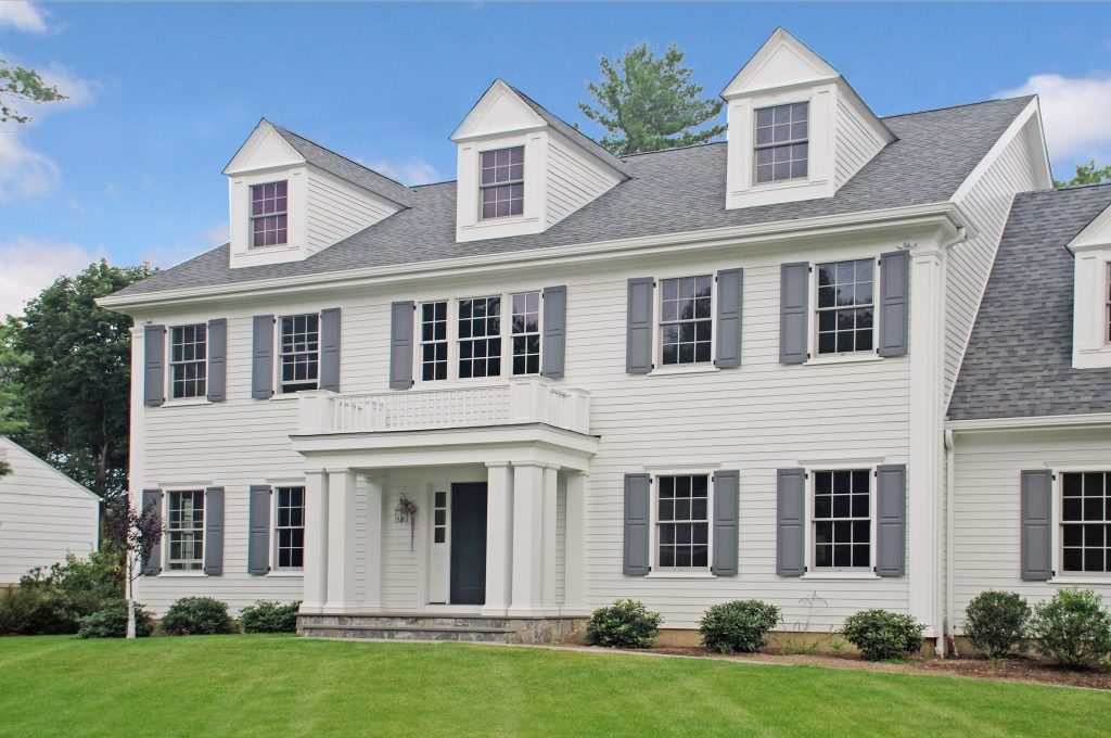 scarsdale ny colonial home exterior by demotte architects
