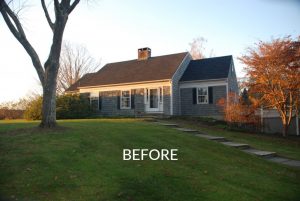 Home before remodel in Washington CT front shown