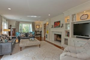 Living room in Scarsdale NY home after remodel