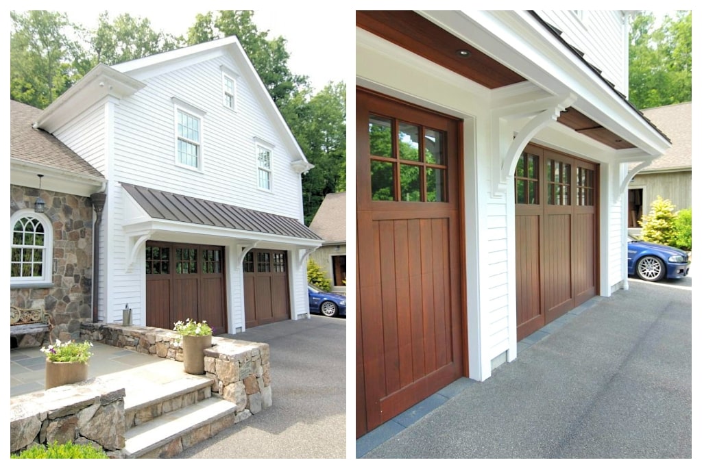 Ridgefield CT colonial home remodel garage by DeMotte Architects
