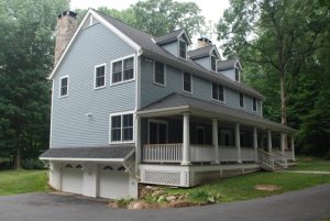 Ridgefield CT home after remodel garage shown