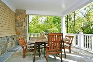 Scarsdale NY porch custom home by DeMotte Architects