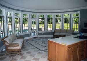 pool house curved windows in ny