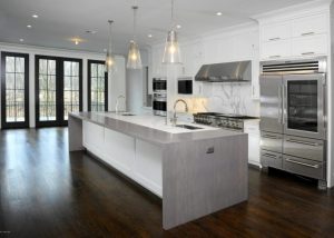 Contemporary Colonial in Greenwich CT kitchen shown