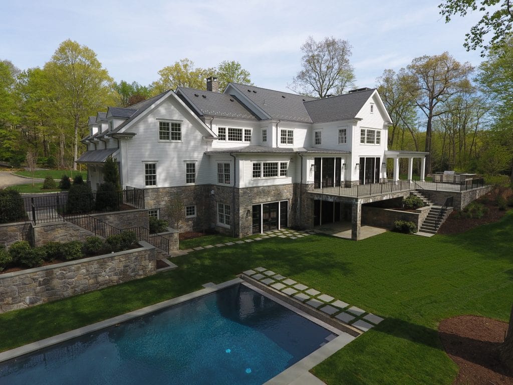 Greenwich CT home design contemporary Colonial by DeMotte Architects