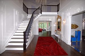 Colonial home interior in Greenwich CT foyer shown
