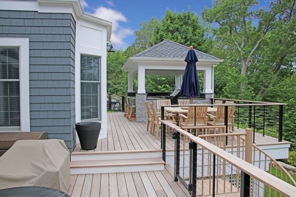 Chappaqua NY home addition with larger deck