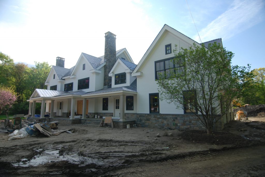 7 greenwich ct home construction in progress