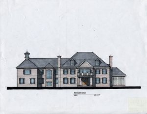 Greenwich CT custom home design rendering