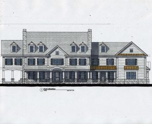 Greenwich CT custom home design rendering by DeMotte Architects