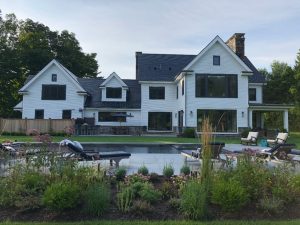 Greenwich CT modern farmhouse design by DeMotte Architects