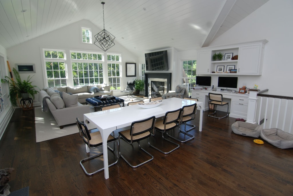 Dining area in Rye NY home addition
